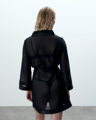 Chiffon-Kimono Schwarz