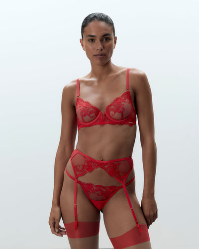 Marseille Strumpfhalter Rot