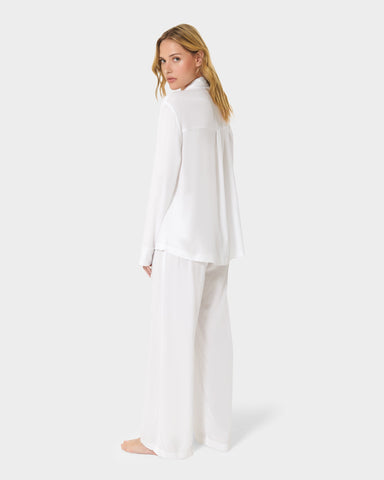 Tarcon Eco Viskose Long Pyjama Set Weiß