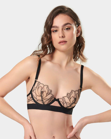 Maia BH Sheer/Schwarz