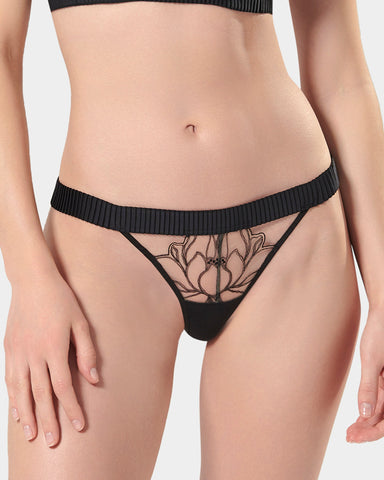 Maia String Sheer/Schwarz