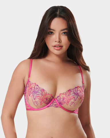 Lilly BH Fuchsia Rosa/Hellviolett/Transparent