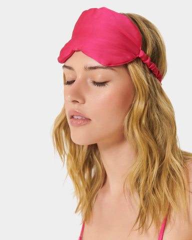 Saskia Luxus-Satin-Augenmasken Fuchsia-Rosa