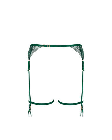 Astra Strumpfhalter in Oberschenkel-Harness-Stil Aventurin Grün
