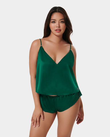 Faye Set aus Camisole und Shorts Aventurin Grün