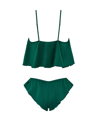 Faye Set aus Camisole und Shorts Aventurin Grün