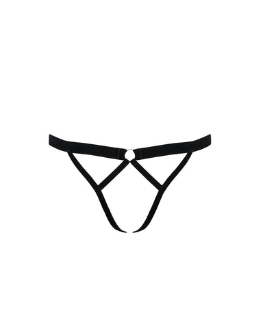 Simone Ouvert-Slip Schwarz/Gold
