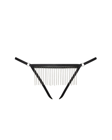Antoinette Ouvert-Slip Schwarz/Silber
