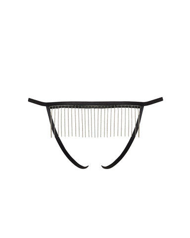 Antoinette Ouvert-Slip Schwarz/Silber