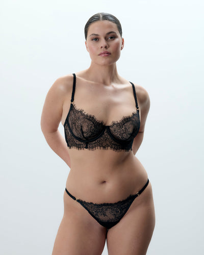 Camelia Slip Schwarz