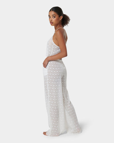 Cassat Set aus Camisole & Hose Weiß