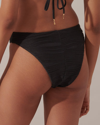 Orta High-Waist Bikinihose Schwarz