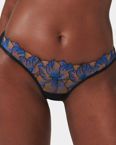 Lyandra Slip Ägyptisch Blau/Schwarz/Durchsichtig