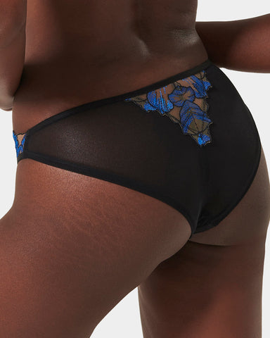 Lyandra Slip Ägyptisch Blau/Schwarz/Durchsichtig