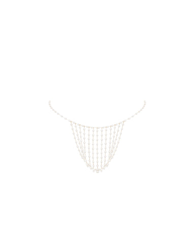 Perlen-String in Perle/Gold