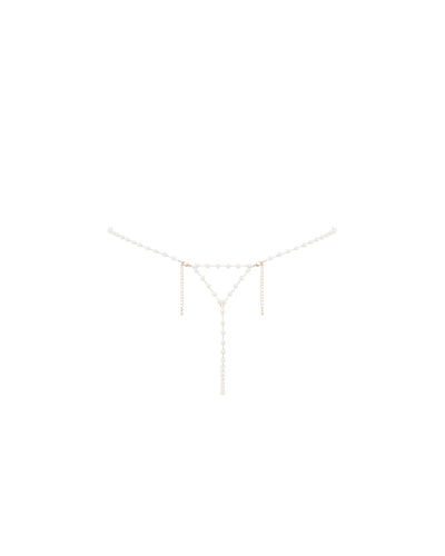 Perlen-String in Perle/Gold