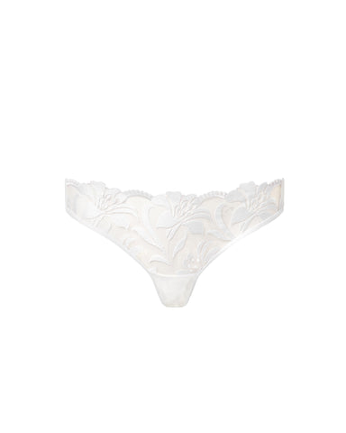 Leonora Slip in Weiß/Transparent