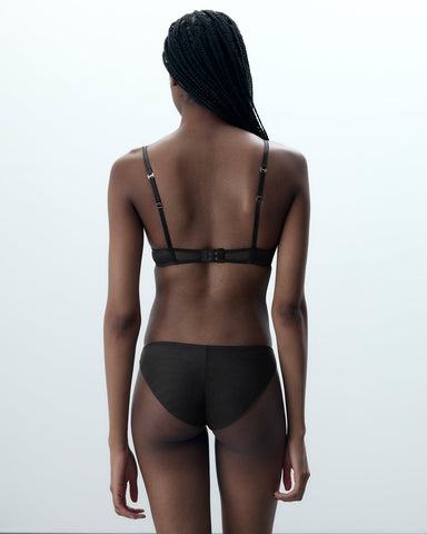 Verona Satin-Slip in Schwarz