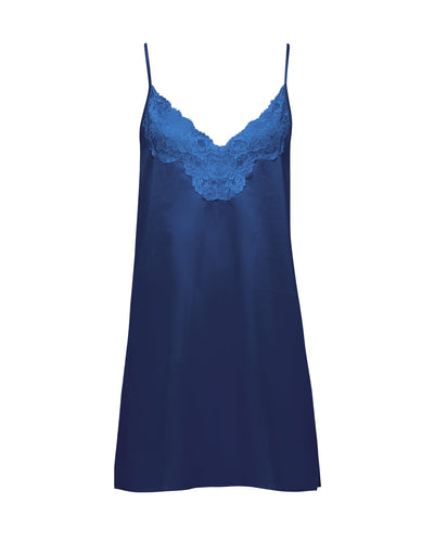 Isabella Satin-Negligé in Navy
