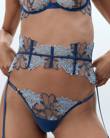 Calantha Waspie Hosenträger (mit abnehmbaren Hosenträgern) Blau