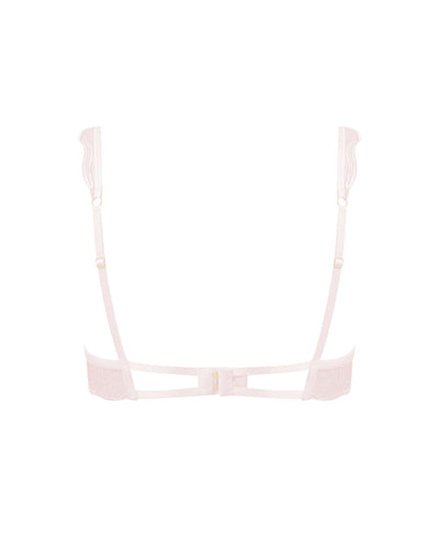 Marabel bestickter, transparenter BH in Perlmuttrosa