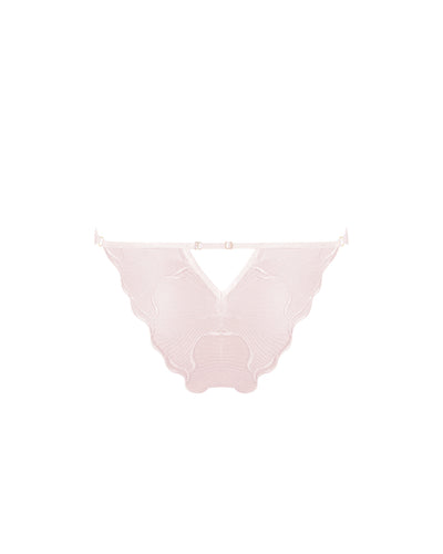 Marabel bestickter, transparenter Slip in Perlmuttrosa