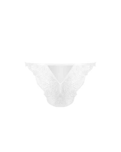Gabriella Slip mit Blumenstickerei, Weiß
