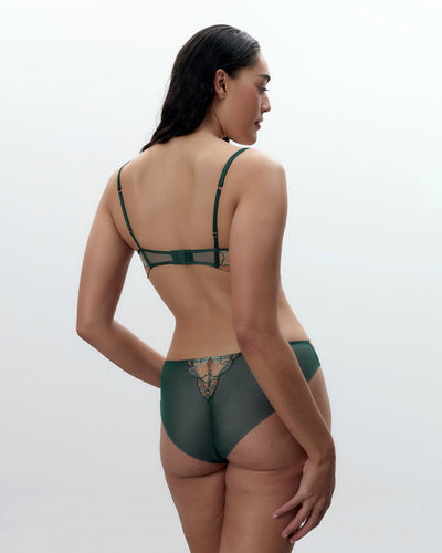 Gianna Transparenter Slip Grün/Orange