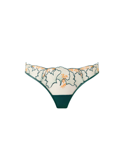Gianna Transparenter Slip Grün/Orange