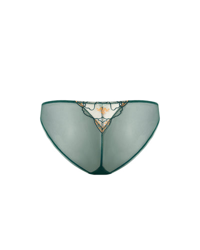 Gianna Transparenter Slip Grün/Orange