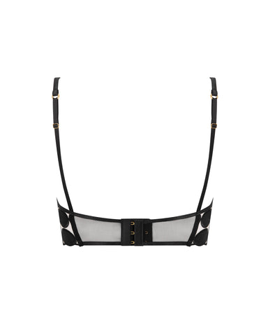Lia Polka Dot Longline-BH Schwarz