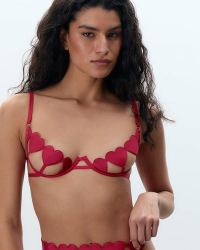 Gia BH mit offenem Herzausschnitt Rosa