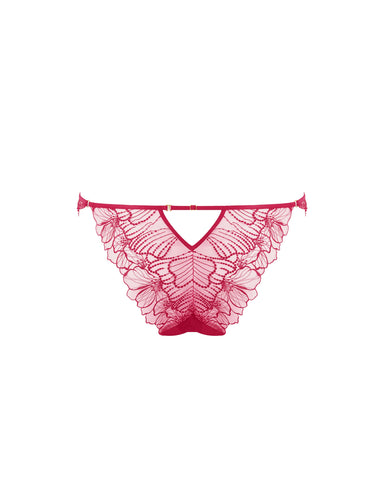 Amarosa offener bestickter Slip Rosa