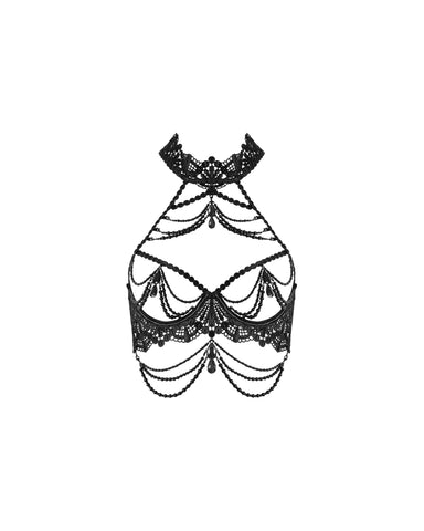 Tanya Ouvert Longline-BH, Schwarz