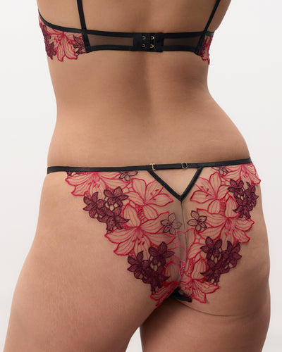 Calantha Floral Slip Kirschlack/Virtuelles Rosa